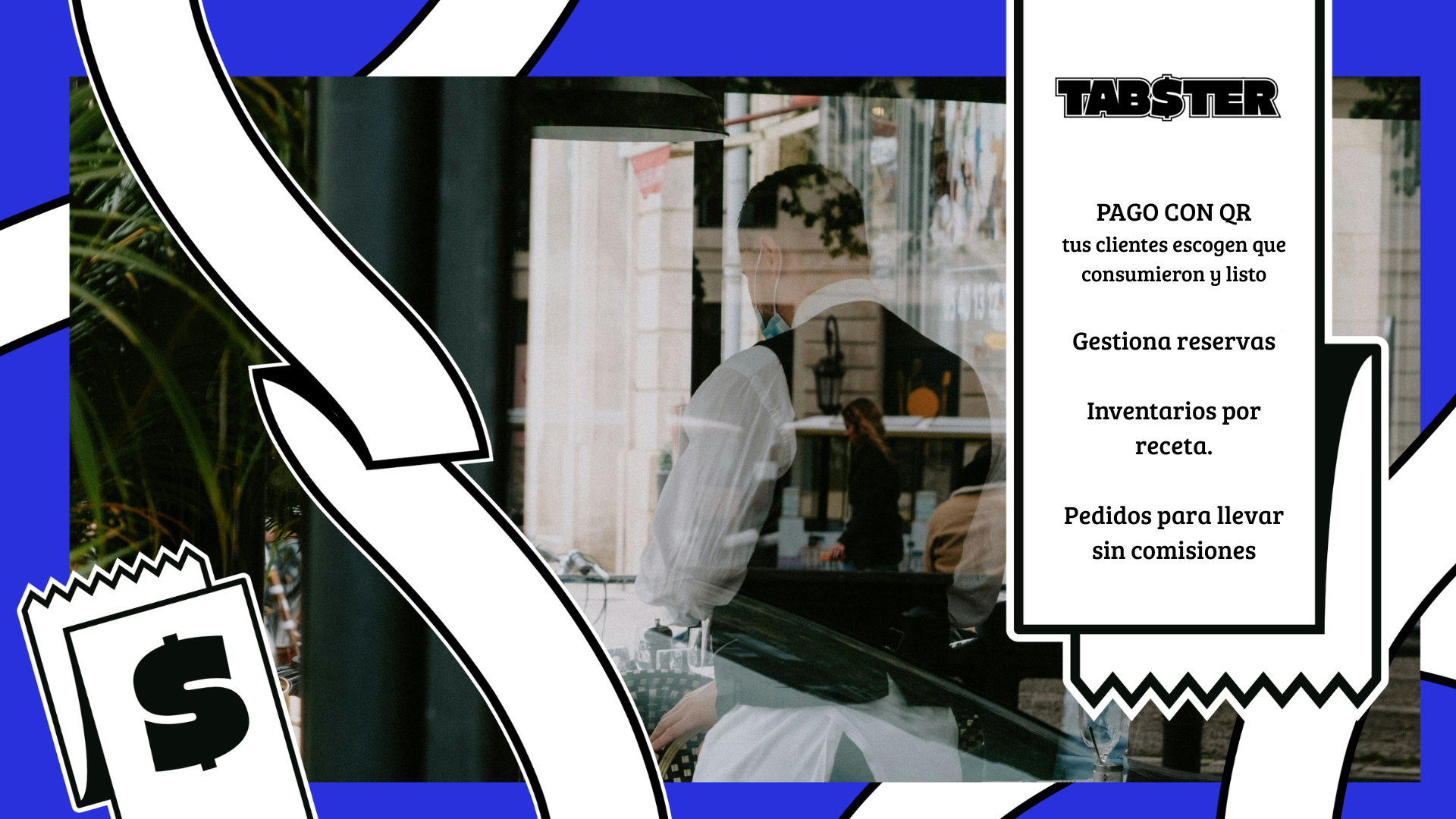 TABSTER servicios: pago con QR, reservas, inventarios por receta y pedidos para llevar sin comisiones